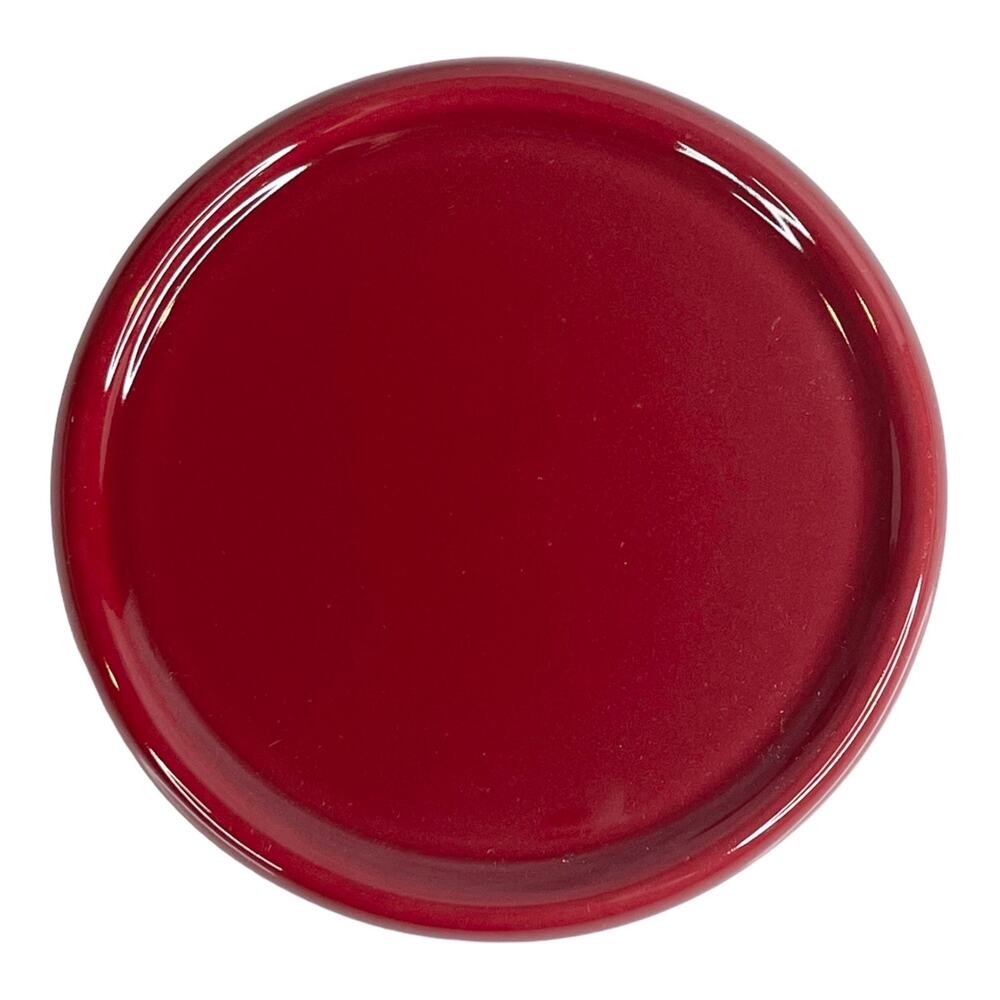 Longaberger Pottery Coaster Lid for 1 Pint Butter Salt Crock Top Burgundy Red